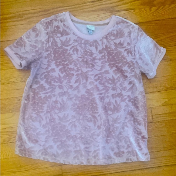 a new day Tops - Floral Velour Top